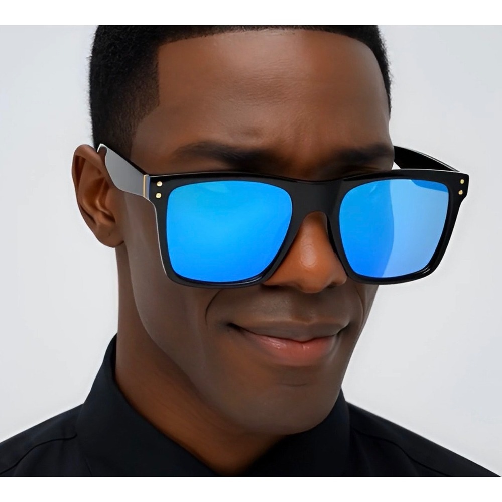 Sport Sunglasses Rectangular Reflective Lens Driving UV400 Sun Protection Lentes